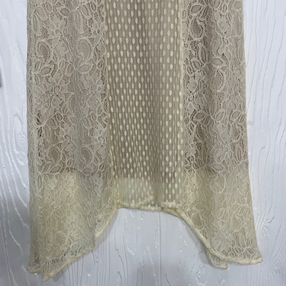 Flying Tomato Small Skirt Lace Boho Peasant Elastic Waist Flowy Panel Sharkbite - Picture 3 of 10